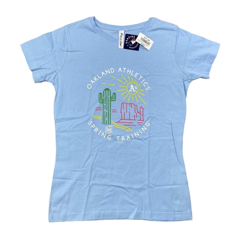 Oakland Athletics Soft As A Grape T Shirt‎ Womens M Spring Training Circle Scene